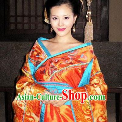 Traditional Chinese Han Dynasty Concubine Qi Hanfu Dress Ancient Imperial Consort Replica Costume for Women