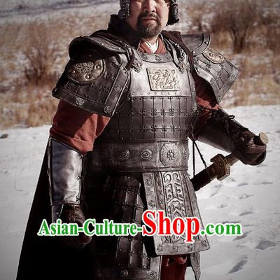Chinese Ancient Han Dynasty General Xiao He Replica Costume Helmet and Armour for Men