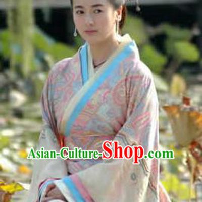 Traditional Ancient Chinese Han Dynasty Prime Minister Wife Xin Zhui Hanfu Dress Replica Costume for Women