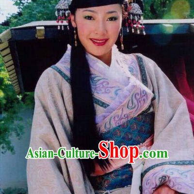 Traditional Ancient Chinese Han Dynasty Imperial Consort Bu Hanfu Dress Replica Costume for Women