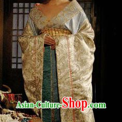 Traditional Chinese Han Dynasty Imperial Consort Qi Hanfu Dress Ancient Palace Lady Replica Costume for Women