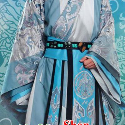 Chinese Ancient Young Emperor of Han Dynasty Liu Fuling Replica Costume Embroidered Imperial Robe for Men