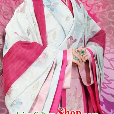 Chinese Ancient Han Dynasty Empress Shangguan Hanfu Dress Ancient Court Queen Embroidered Replica Costume for Women