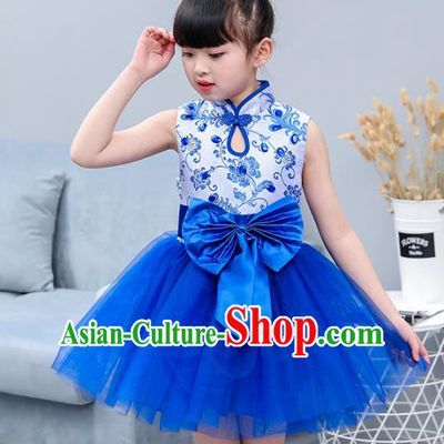 Top Grade Stage Performance Chorus Singing Group Costume, Professional Compere Modern Dance Dress for Kids