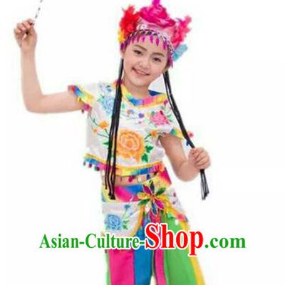 Chinese Traditional Beijing Opera Costume Yangge Dance Uniform Classical Dance Yangko Clothing for Women
