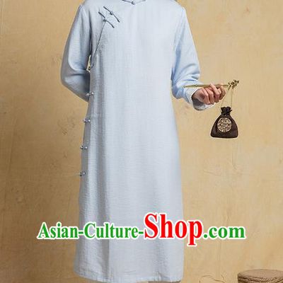 Chinese Kung Fu Costume Blue Robe Martial Arts Training Clothing Gongfu Wushu Tang SuitsTai Chi Suits for Men