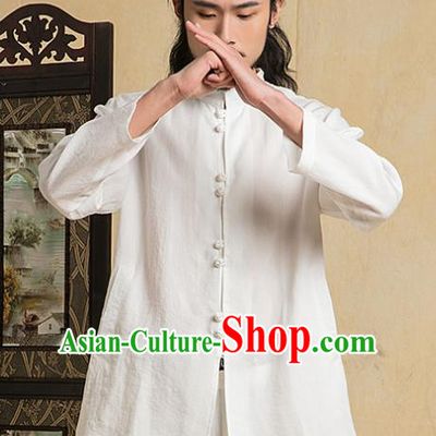 Chinese Kung Fu Costume Martial Arts Training White Suits Gongfu Wushu Tang SuitsTai Chi Clothing for Men