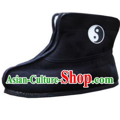 Chinese Traditional Handmade Tai Chi Cloth Shoes Taoist Priest Boots Martial Arts Shoes Kung Fu Shoes for Men