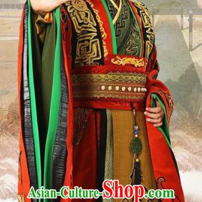 Chinese Ancient Three Kingdoms Period Wu Kingdom Emperor Sun Quan Replica Costume for Men