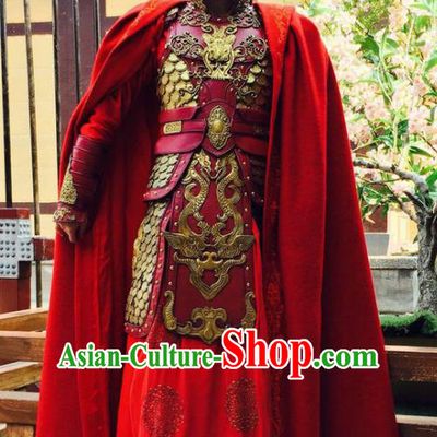 Chinese Ancient Three Kingdoms Dynasty Female General Gongsun Baoyue Replica Costume for Women