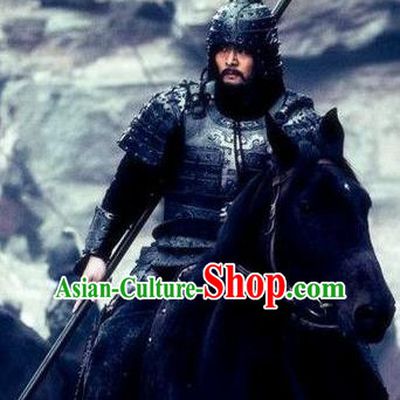 Chinese Ancient Three Kingdoms Period Wei Kingdom General Xia Houdun Replica Costume and Hats for Men