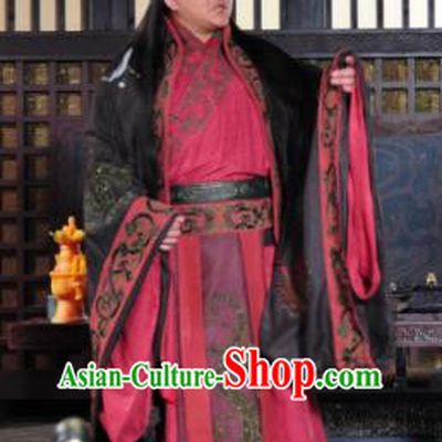 Chinese Ancient Three Kingdoms Period Shu Kingdom Emperor Liu Chan Replica Costume for Men