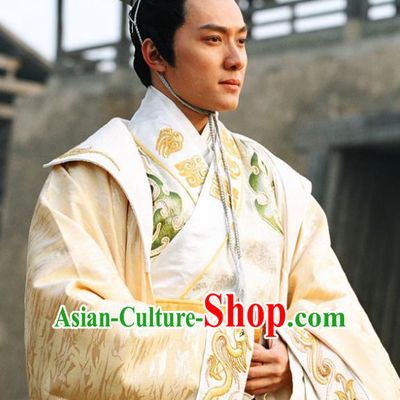 Chinese Ancient Warring States Time Yan Country Prince Dan Replica Costume for Men