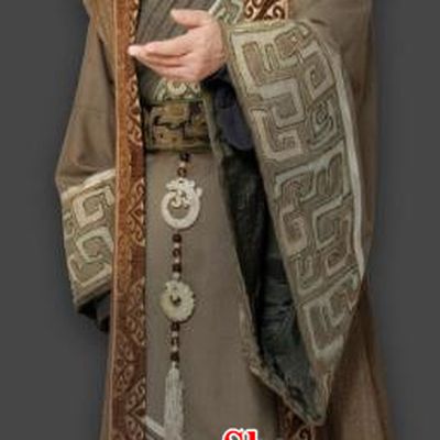 Chinese Ancient Qin Dynasty Prime Minister Lv Replica Costume for Men
