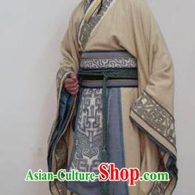 Chinese Ancient Qin Dynasty Childe Crown Prince Fu Su Replica Costume for Men