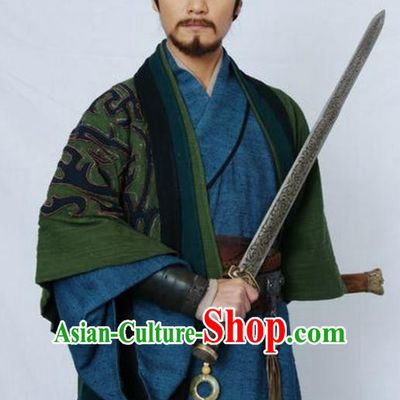Chinese Ancient Qin Dynasty Military Officer General Meng Tian Replica Costume for Men