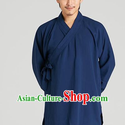 Top Grade Kung Fu Costume Martial Arts Training Blue Suits Gongfu Wushu Tang Suit Clothing for Men