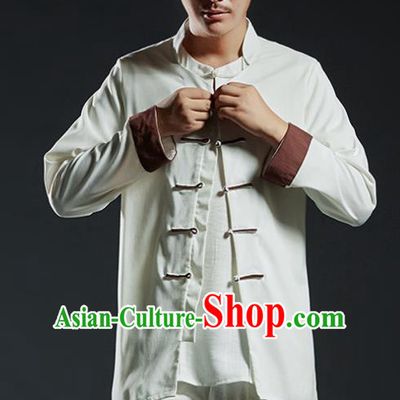 Chinese Kung Fu Martial Arts Gongfu Costume Tang Suit Jacket Wushu Tai Chi Clothing for Men