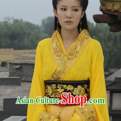 Traditional Chinese Warring States Period Imperial Concubine Xi Shi Hanfu Dress Embroidered Replica Costume for Women