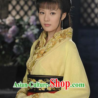 Traditional Chinese Warring States Period Xi Shi Hanfu Dress Embroidered Replica Costume for Women