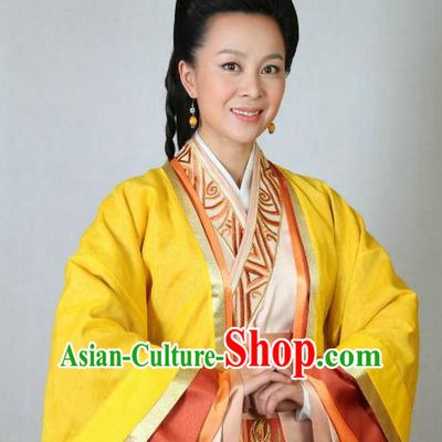 Traditional Chinese Ancient Warring States Period Qin Kingdom Imperial Consort Yong Embroidered Replica Costume for Women