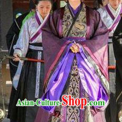 Traditional Chinese Ancient Qin Kingdom Empress Dowager Mi Yue Embroidered Replica Costume for Women