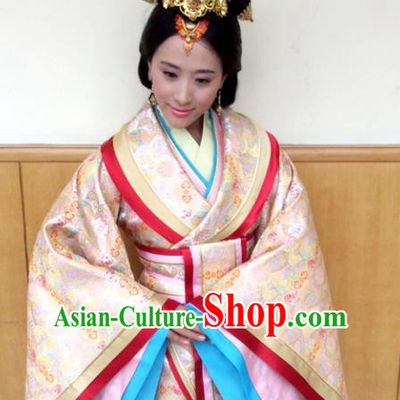 Traditional Chinese Ancient Qin Kingdom Imperial Concubine Jing Embroidered Replica Costume for Women