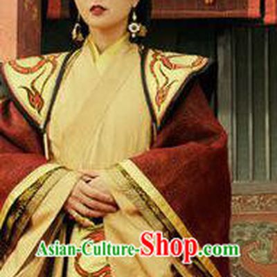 Traditional Chinese Ancient Chu Kingdom Empress Wei Hanfu Dress Embroidered Replica Costume for Women