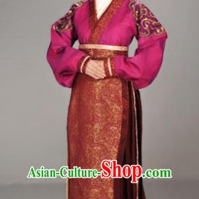Traditional Chinese Ancient Chu Kingdom Palace Lady Hanfu Dress Embroidered Replica Costume for Women