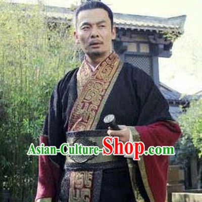 Traditional Chinese Ancient Qin State Diplomat Su Qin Replica Costume for Men