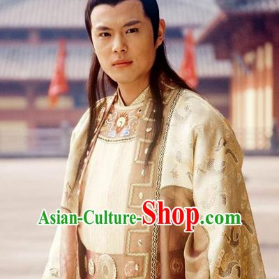 Traditional Chinese Ancient Chunqiu Period Jin State Crown Prince Shen Sheng Replica Costume for Men