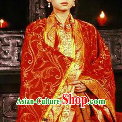 Chinese Ancient Chunqiu Period Jin State Female Spy Imperial Concubine Li Embroidered Replica Costume for Women