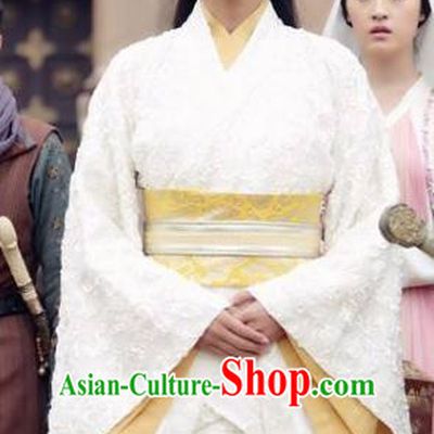 Chinese Ancient Han Dynasty Princess Jie You Hanfu Embroidered Replica Costume for Women