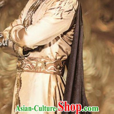 Ancient Chinese Han Dynasty Western Regions Prince Weng Gui Replica Costume for Men