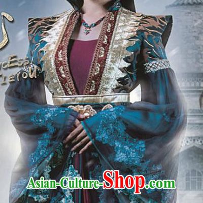 Chinese Ancient Han Dynasty Huns Imperial Concubine Replica Costume for Women
