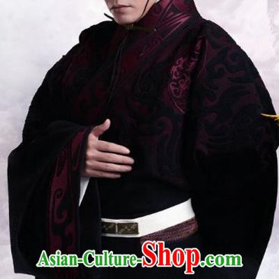 Traditional Ancient Chinese Qin Dynasty Prime Minister Eunuch Zhao Gao Replica Costume for Men