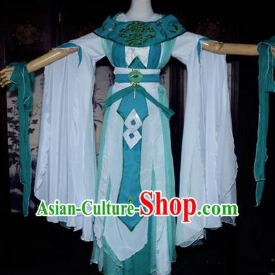 Chinese Ancient Young Lady Embroidered Costume Cosplay Swordswoman Dress Hanfu Clothing for Women