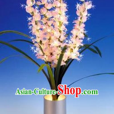 Traditional Handmade Chinese Orchid Lanterns Electric LED Lights Lamps Desk Lamp Decoration