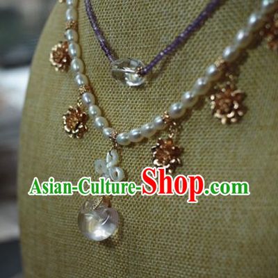 Traditional Chinese Ancient Handmade Necklace Hanfu Necklet for Women