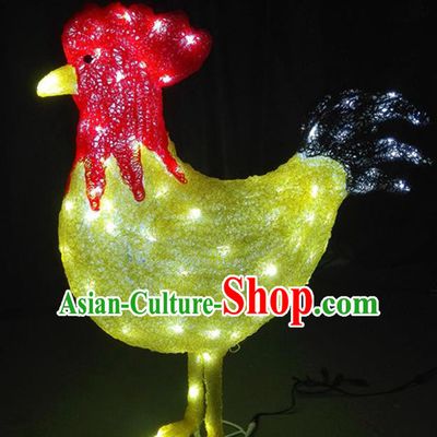 Traditional Handmade Chinese Zodiac Rooster Electric LED Lights Lamps Lamp Decoration