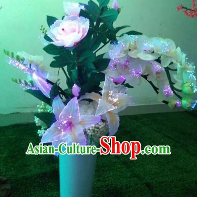 Traditional Handmade Chinese Phalaenopsis Lanterns Electric LED Lights Lamps Desk Lamp Decoration