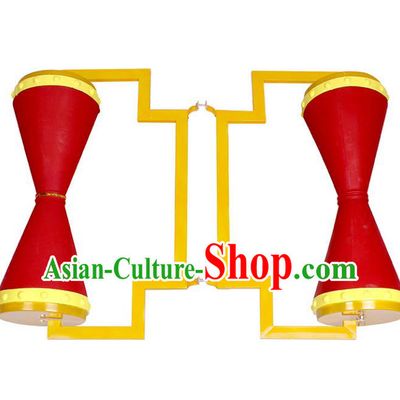 Traditional Handmade Chinese Waist Drum Lanterns Spring Festival Electric LED Lights Street Light Lamp Decoration