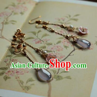 Traditional Chinese Ancient Handmade Earrings Accessories Hanfu Eardrop for Women