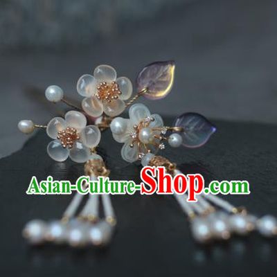 Traditional Chinese Ancient Handmade Tassel Step Shake Hair Stick Classical Hair Accessories Hairpins for Women