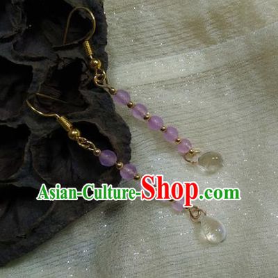Traditional Chinese Ancient Handmade Beads Hanfu Earrings for Women