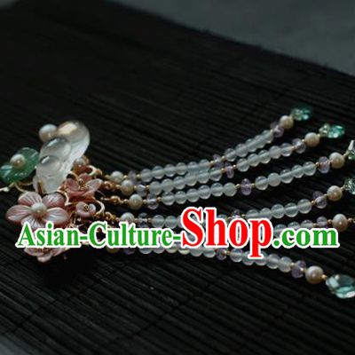 Traditional Chinese Ancient Hair Claws Hair Accessories Handmade Hanfu Jade Hairpins for Women