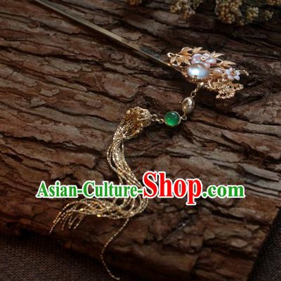 Traditional Chinese Ancient Hair Accessories Handmade Tassel Step Shake Hanfu Hairpins for Women