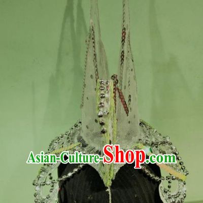 Chinese Classical Dance Stage Performance Hair Accessories Traditional Folk Dance Drum Dance Hats Headwear for Women