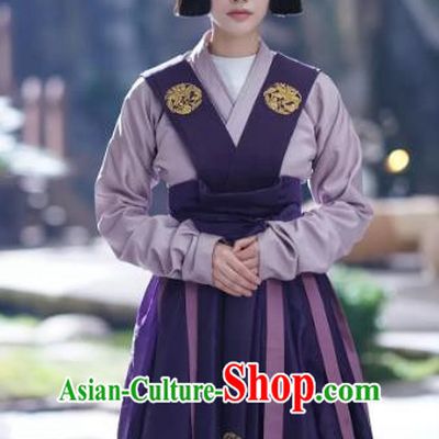 Ancient Drama Untouchable Lovers Chinese Southern and Northern Dynasties Court Maid Replica Costume for Women