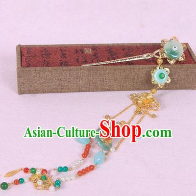 Chinese Ancient Hair Accessories Hanfu Hairpins Step Shake Traditional Palace Headwear for Women